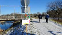  Blick zur Streckenteilung beim Kiwanis Steg 